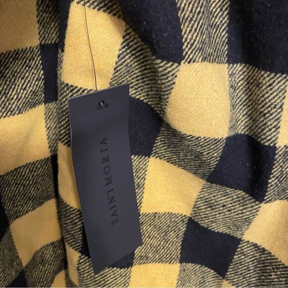 Saint Morta Assassin Hooded Flannel Yellow/Black Size S NWT - Picture 10 of 11